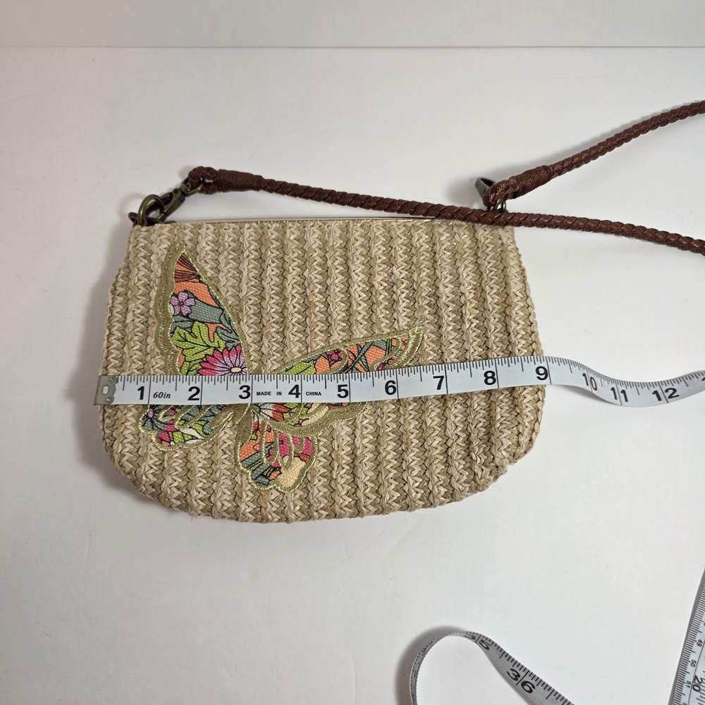 Sakroots Floral Butterfly Woven Crossbody Bag - Picture 11 of 12